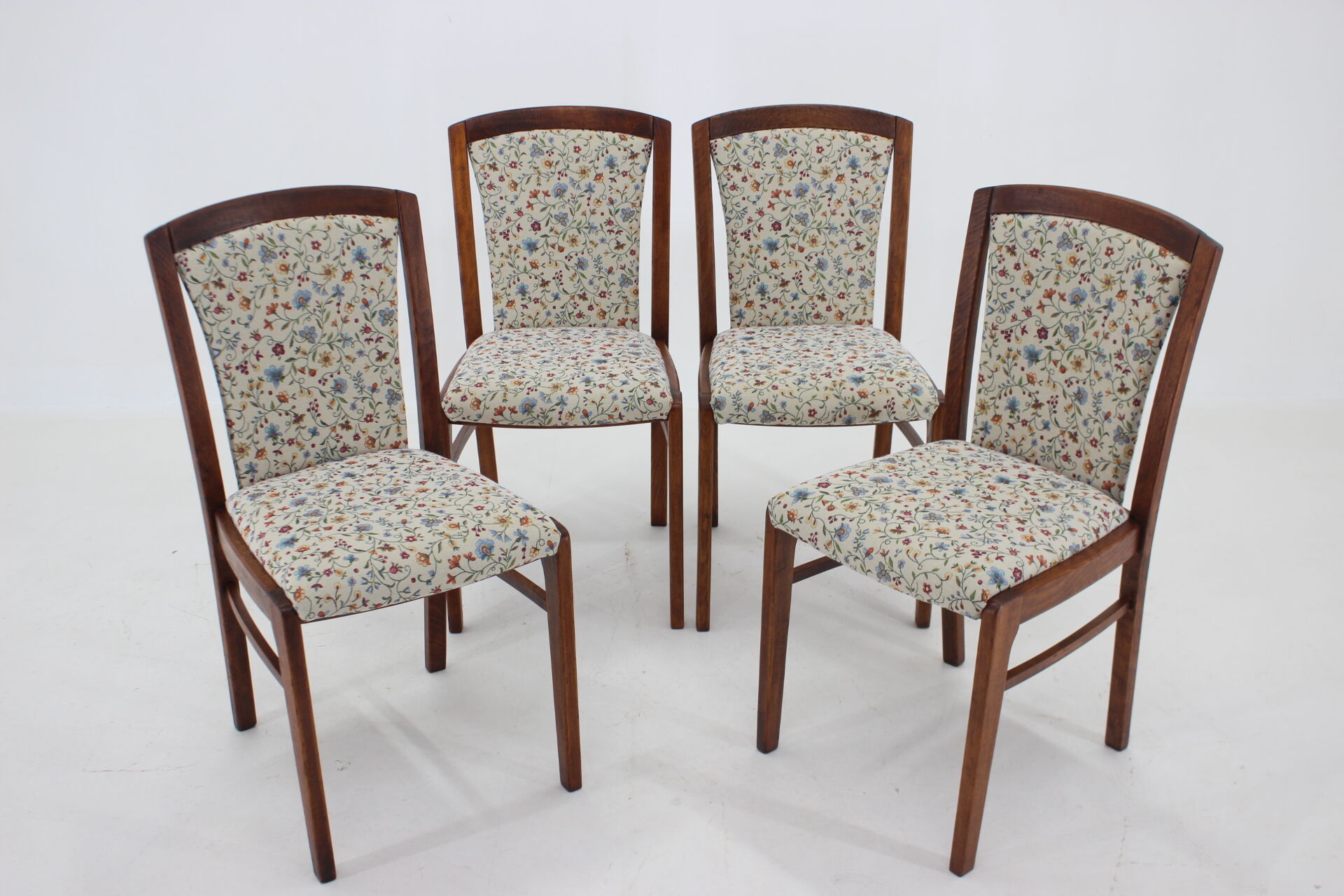 1950s Set of Four Beech Dining Chair ,Czechoslovakia