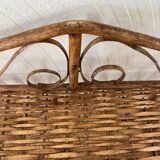 Vintage wicker wall shelf