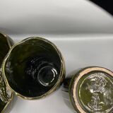 Rare Art Nouveau Ensemble circa 1900 – Glazed ceramic with iris decoration – Trio