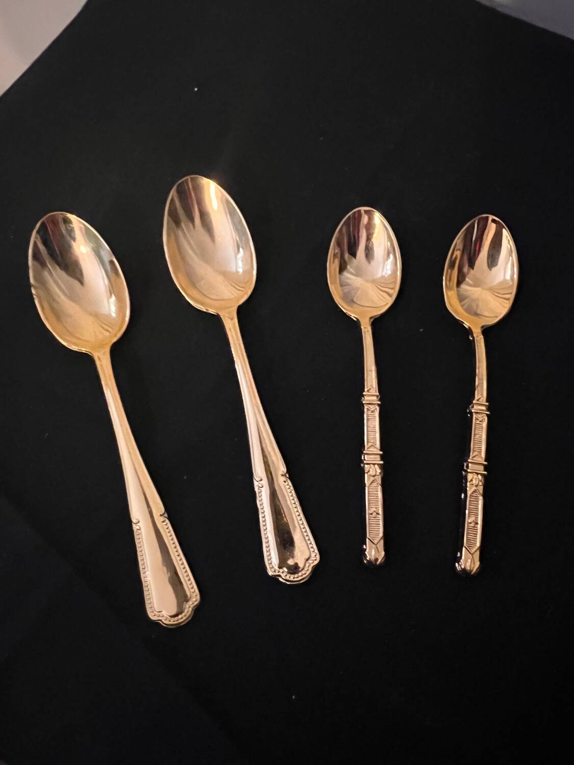 6 golden Alfénide moka spoons