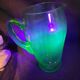 Large art deco pitcher in glass blow uranium (uralin)
