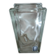 Vintage brick-shaped rectangular glass vase
