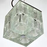 Poliarte, clear Murano glass pendant from 70s