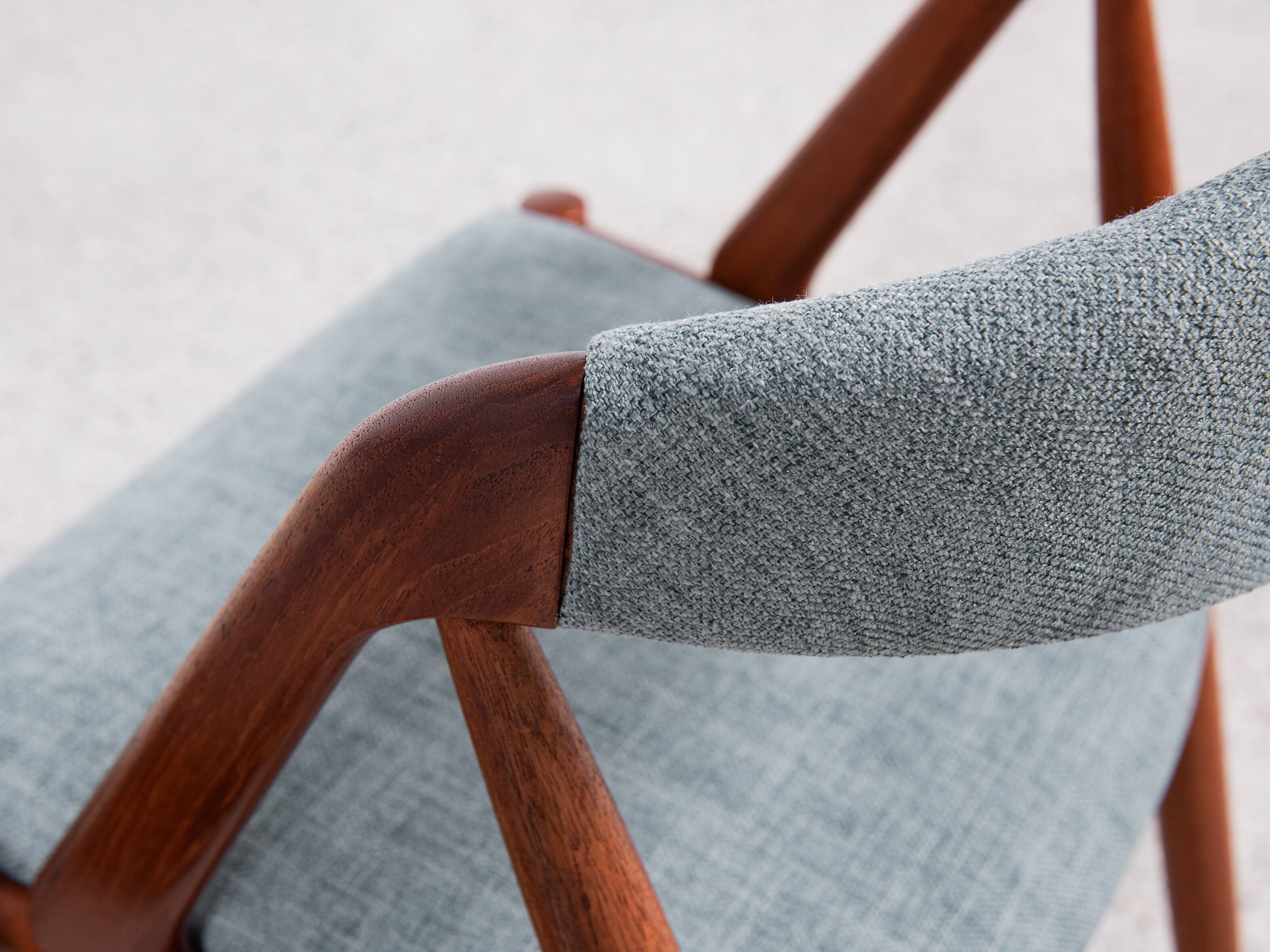 Midcentury Danish set of 4 dining chairs in teak by Kai Kristiansen 1960s