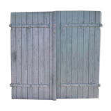 Pair of wooden iron hanging shutters
