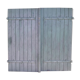 Pair of wooden iron hanging shutters