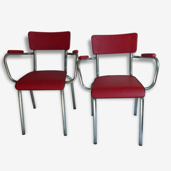 Pair of chrome chairs