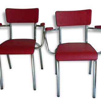 Pair of chrome chairs