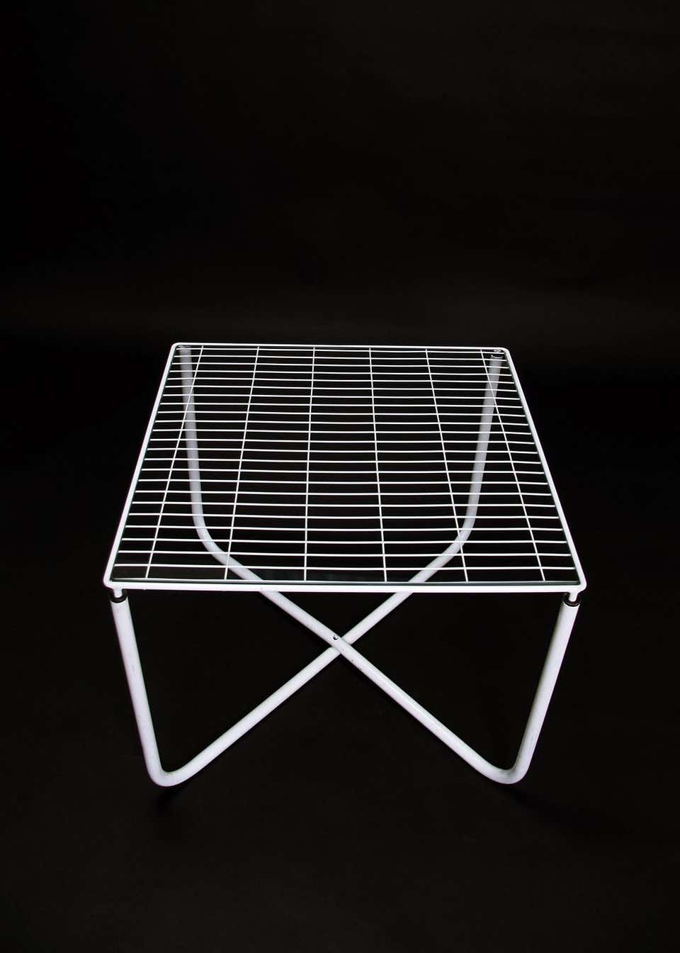 Postmodern white jarpen table by niels gammelgaard for ikea, 1983