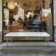 Grand table basse marbre vintage design 1960