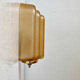 Pair of art deco style glass wall lamps