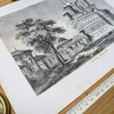 Curtea de Argeș, Romania. Printed illustration from 1866.