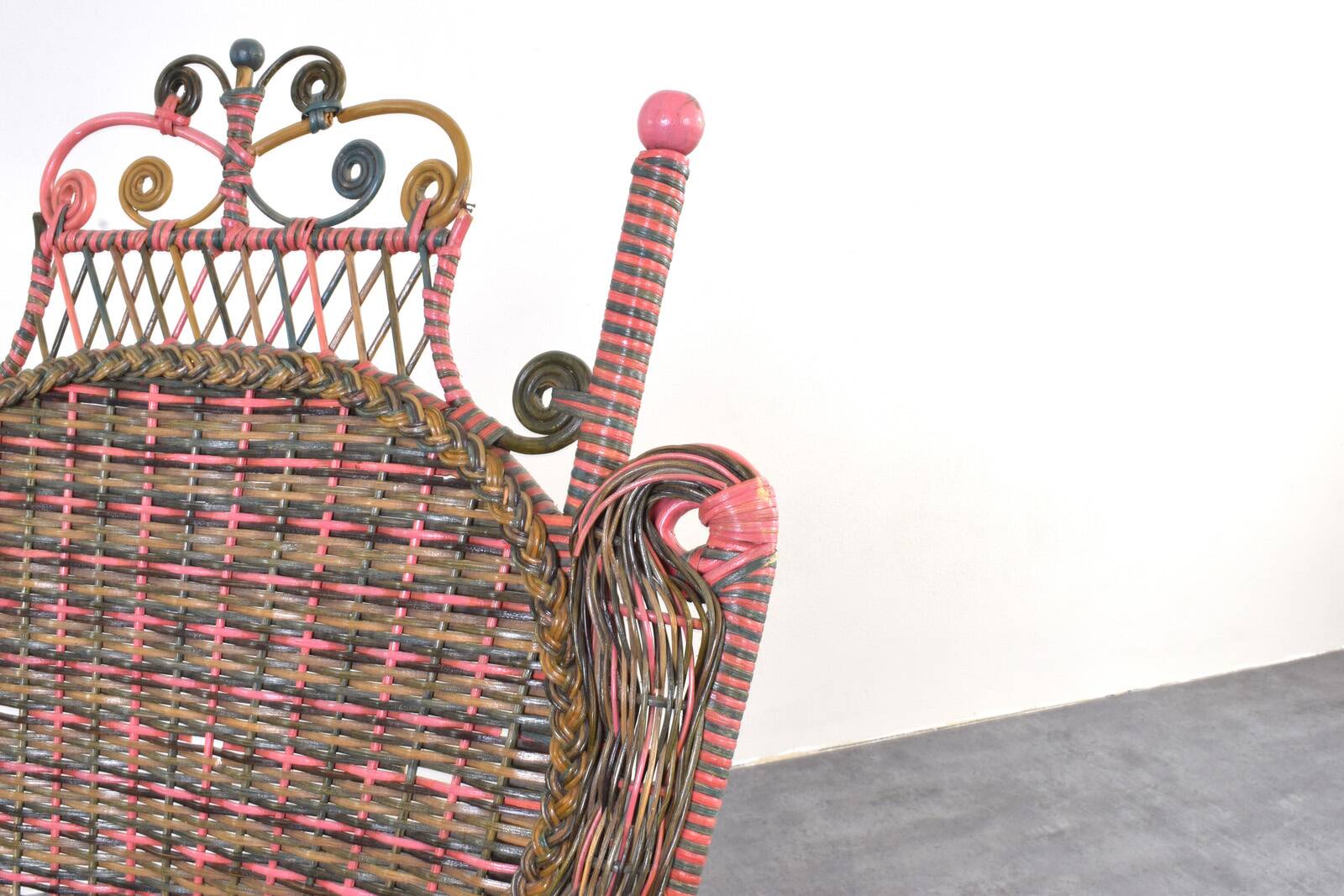 American Victorian Wicker Armchair from Heywood-Wakefield, 1910s.