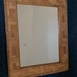 Miroir bambou et rotin italien 1970