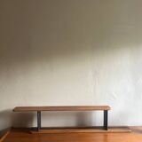 Stained wooden shelf