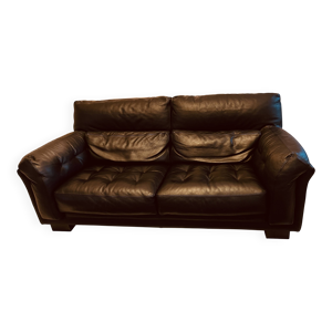 Canape noir roche bobois - cuir