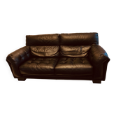 Black leather sofa Roche Bobois