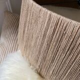 Jute/linen pendant light