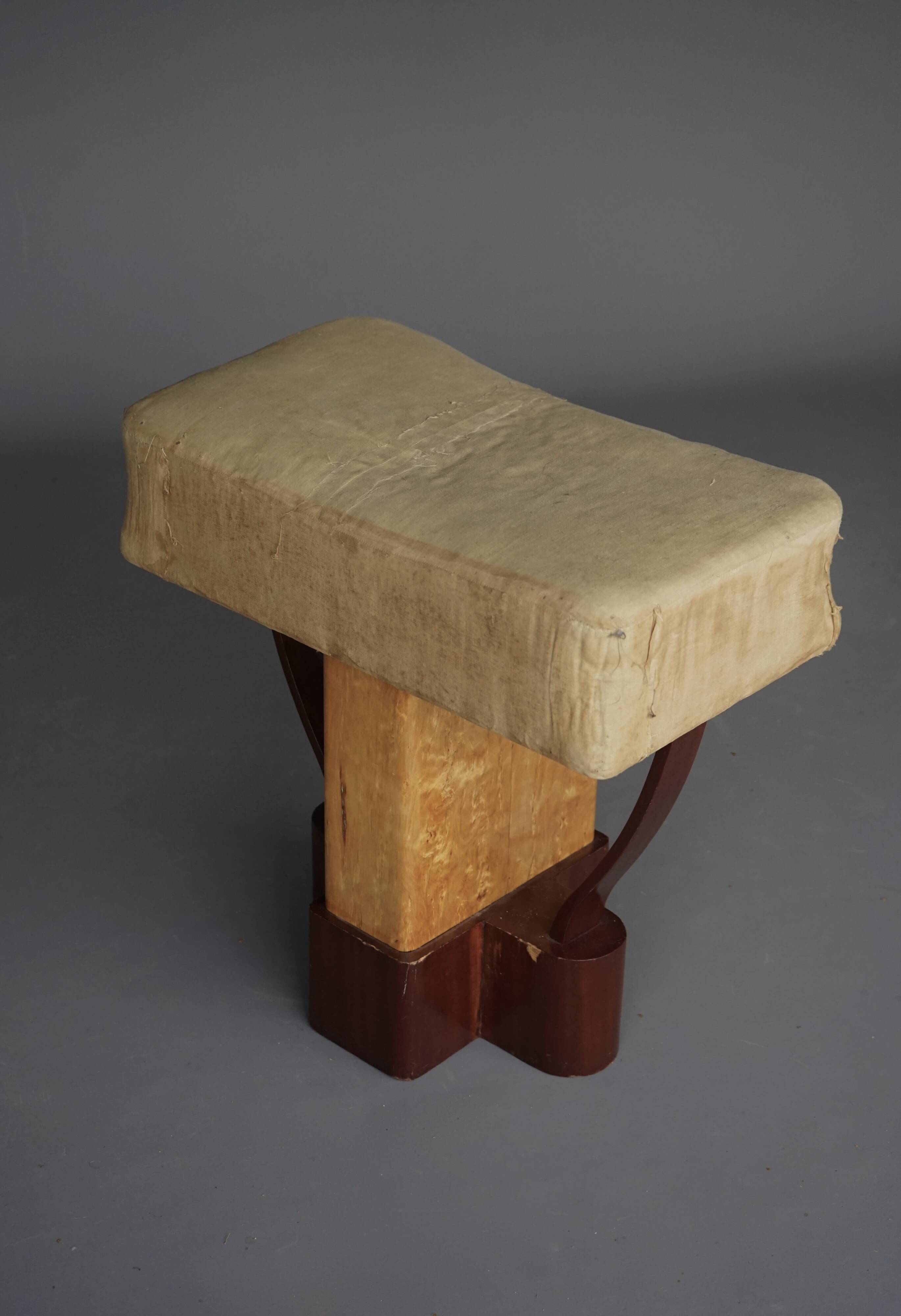 Tabouret de coiffeuse Art déco. Années 1930