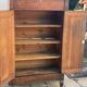 Biedermeier style oak wood cabinet