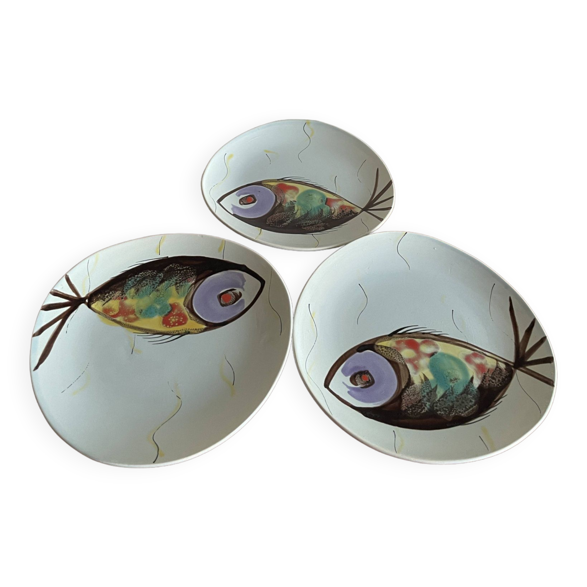 3 Pornic fish plates