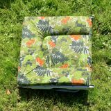 Vintage sun lounger - deckchair with floral decor