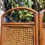 Wooden and cane screen