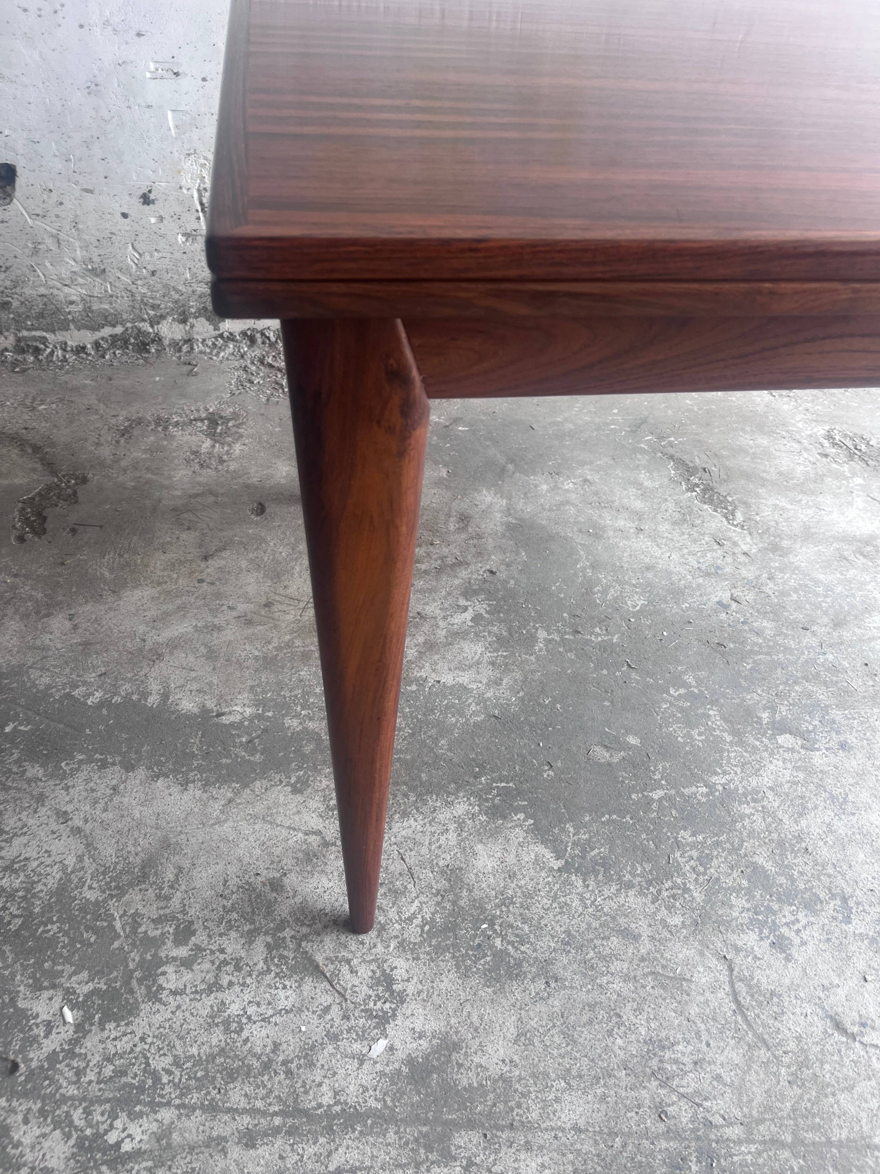Danish extendable dining table in rosewood by Niels O. Møller, model 254, Denmark, 1960s.