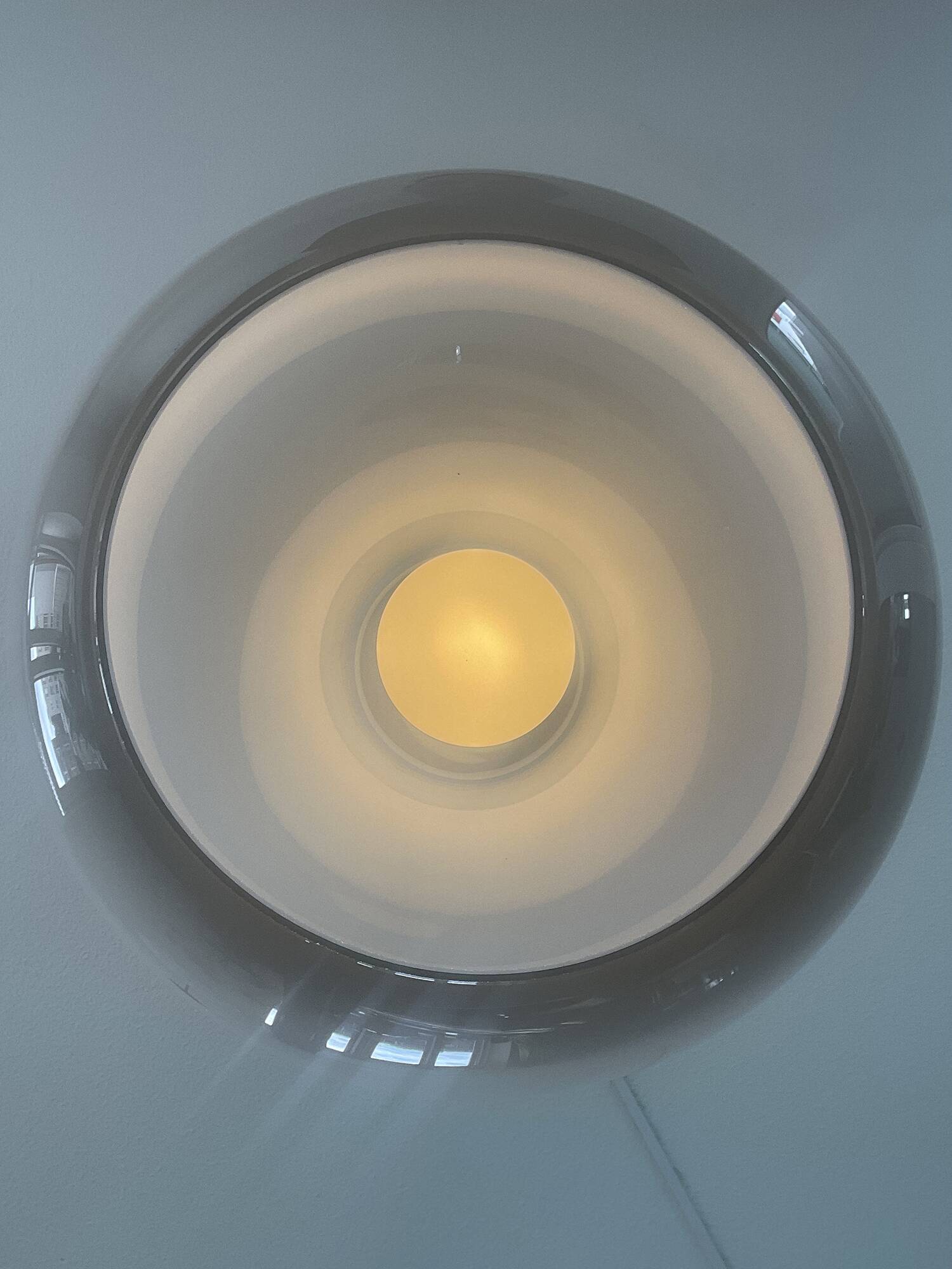 Glass, gray pendant lamp