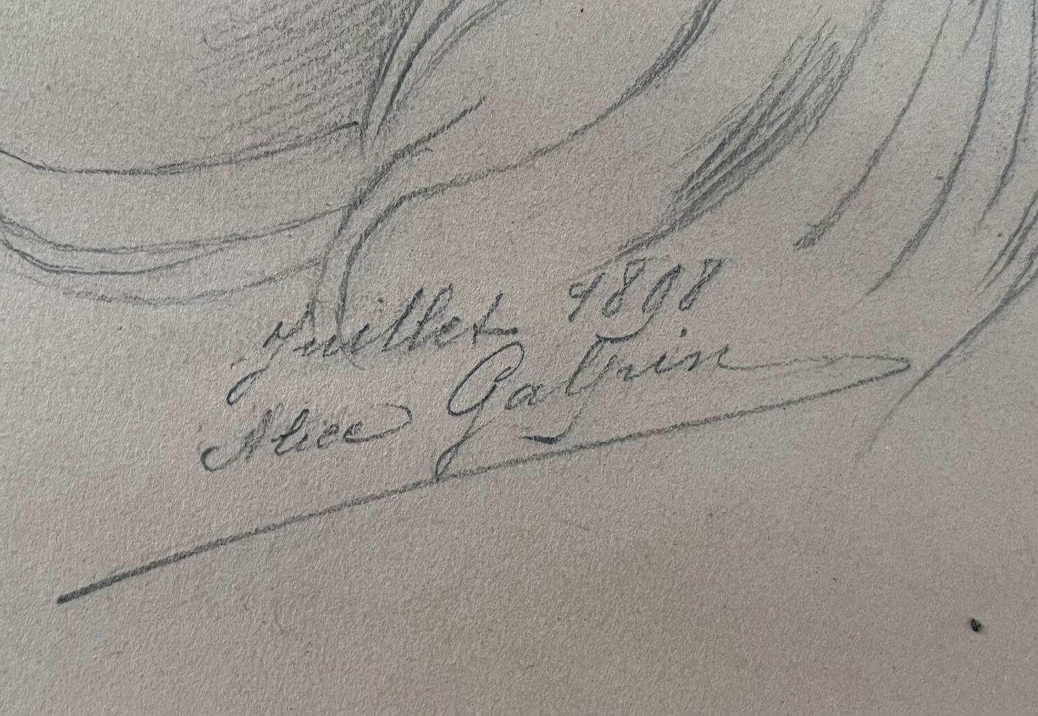 Painting: Drawing - portrait of a woman, late 19th century