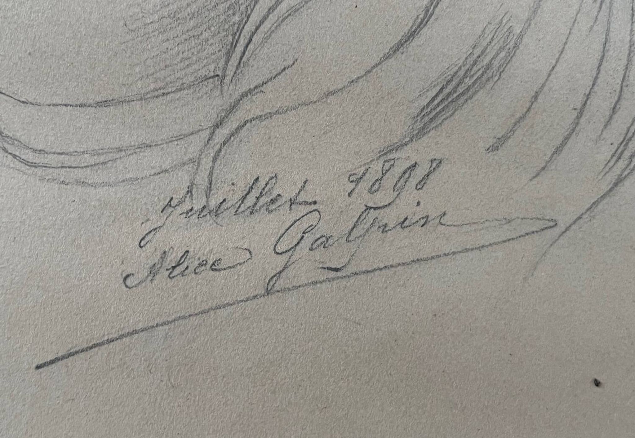 Painting: Drawing - portrait of a woman, late 19th century