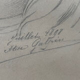 Painting: Drawing - portrait of a woman, late 19th century