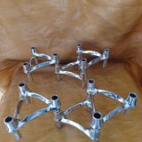 Bougeoirs nagel/stoff modulables (6) vintage