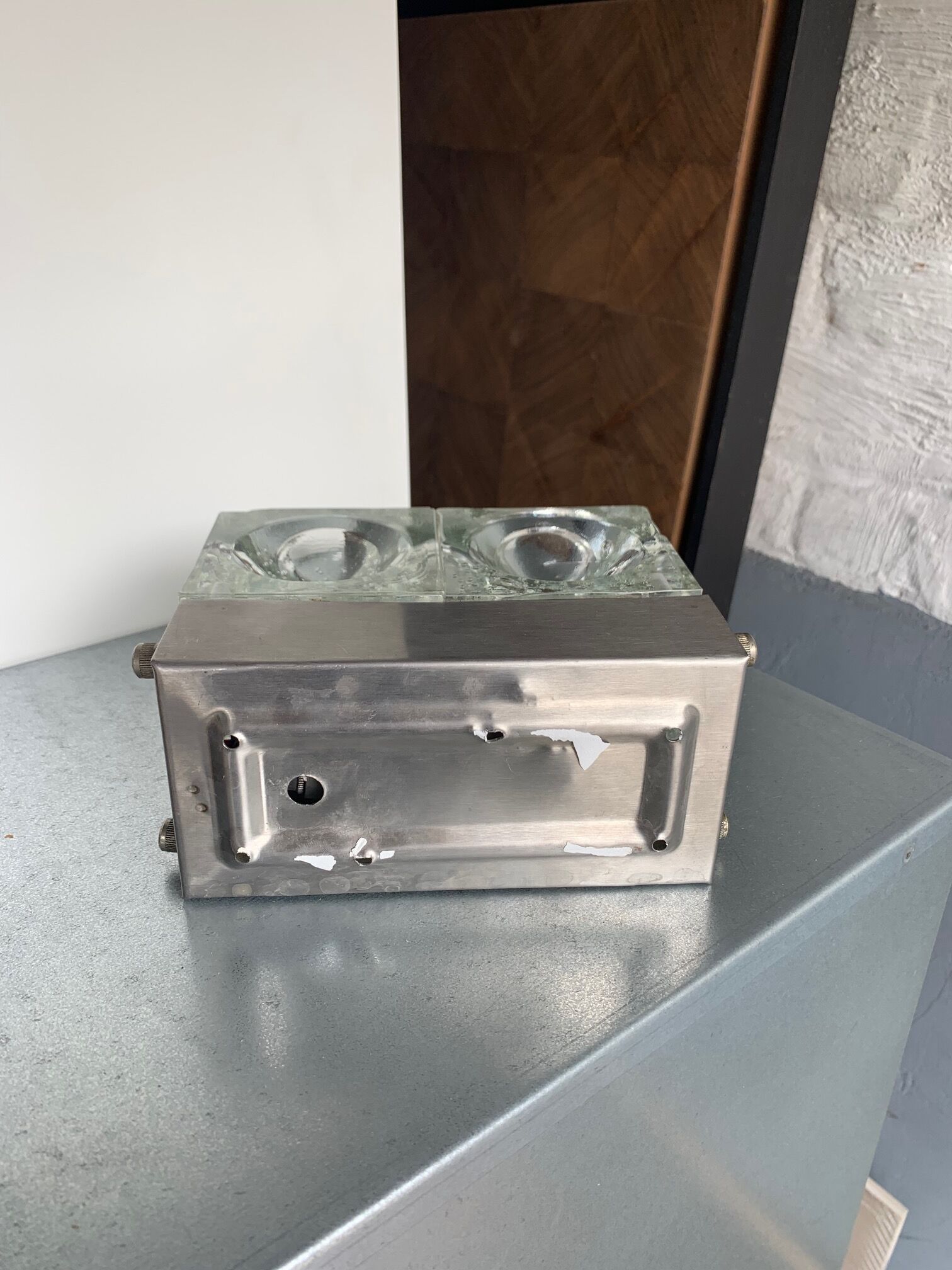 Glass wall lamp 1970