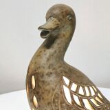Ceramic duck lamp, Agnès Escala, 1960