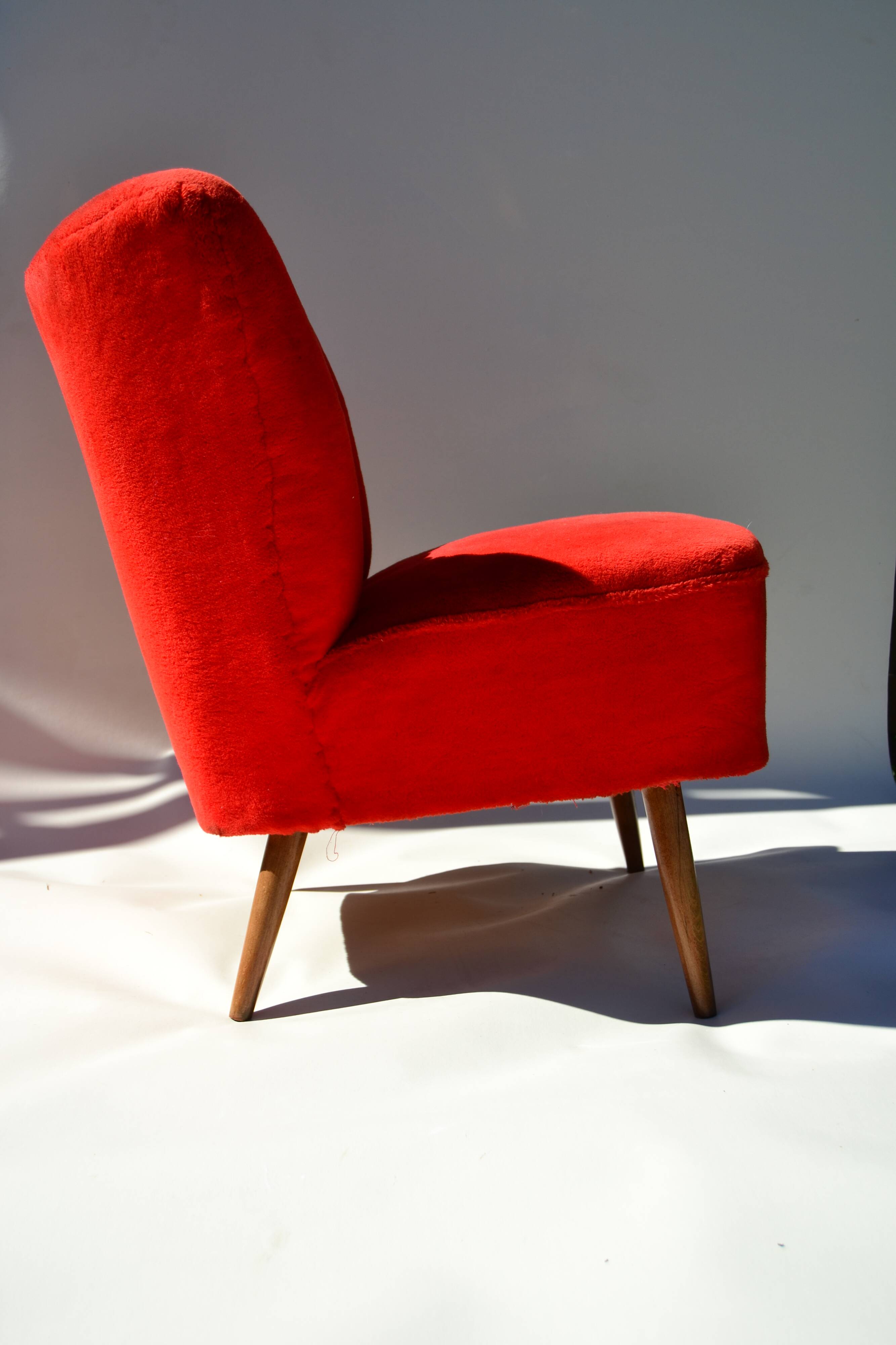 Red armchair 60s
