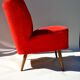 Fauteuil rouge années 60