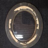 Napoleon frame III décor painted leafy flowers 23 cm x 17 cm