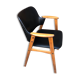 Danish armchair Erik Buch beech and Skaï 60s