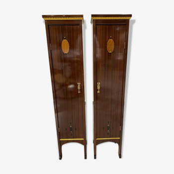 Art Nouveau column cabinets