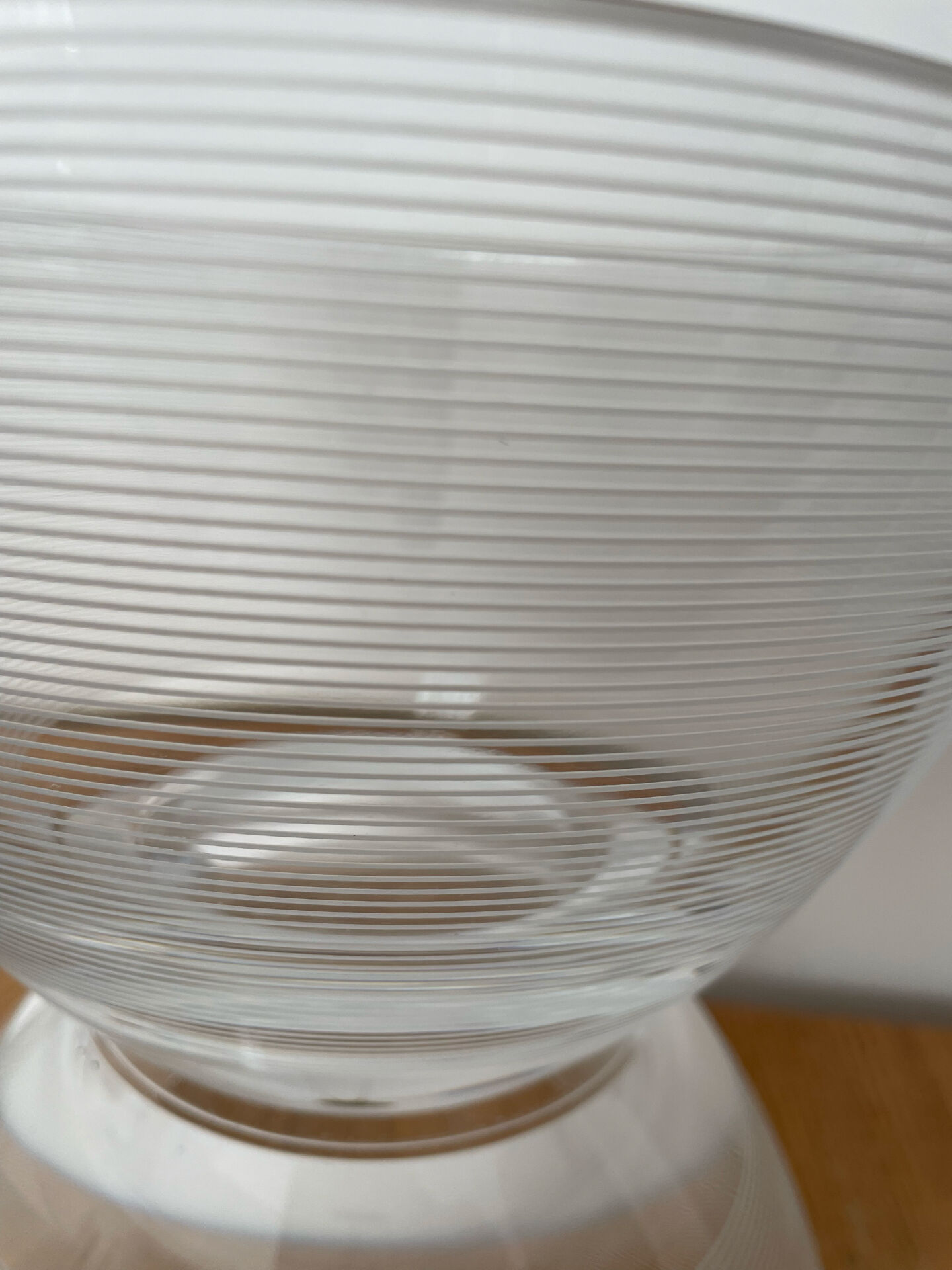 Pair of Large Salad Bowls in Modernist Crystal – Scandinavian Style / O