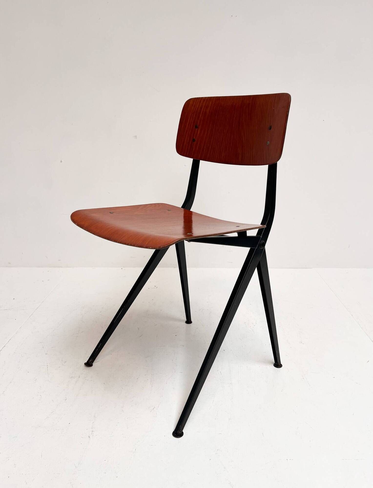 Set of 4 school chairs by Ynske Kooistra for Marko Holland, 1960s.
