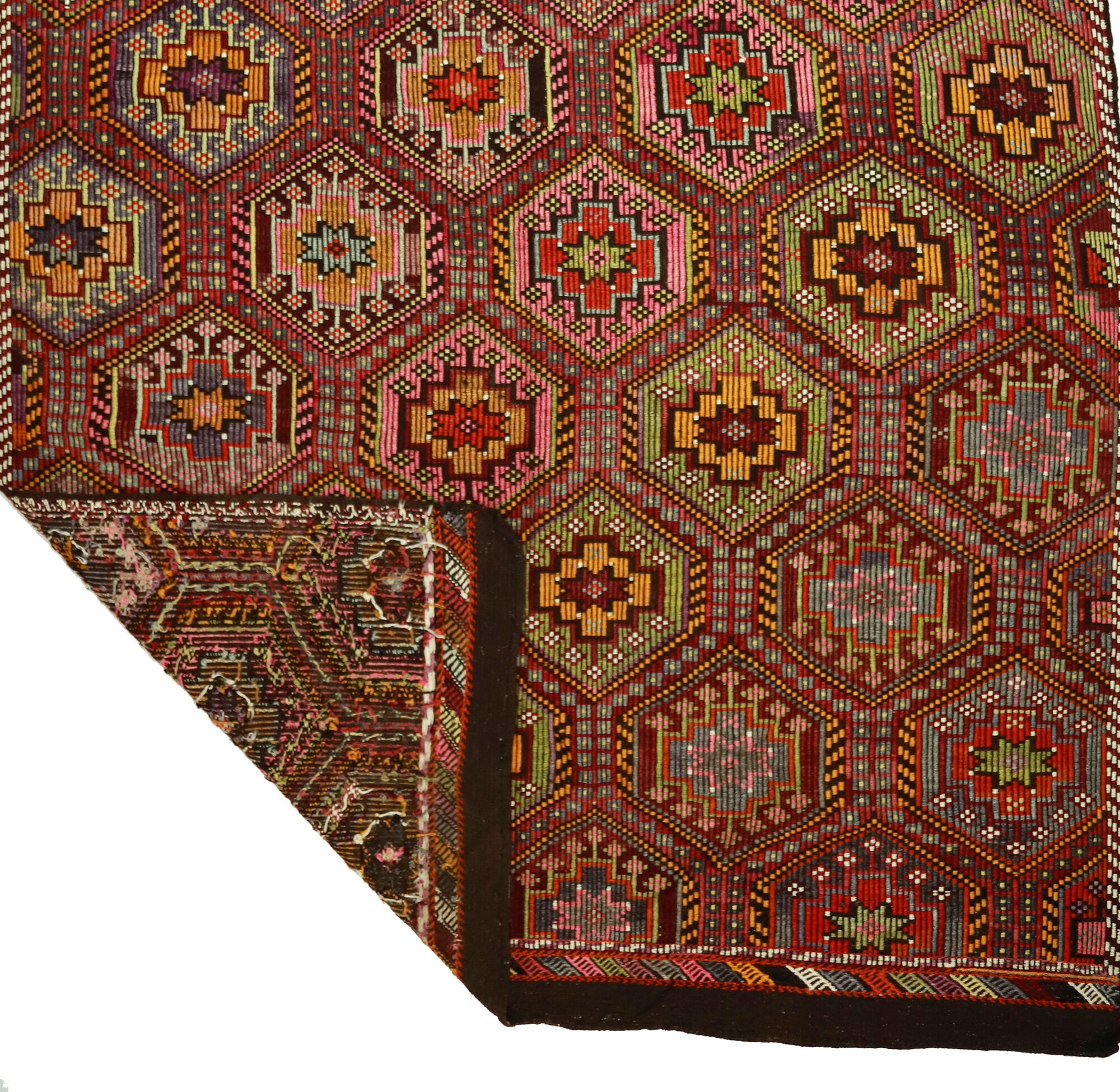 Anatolian handmade kilim rug 368 cm x 202 cm