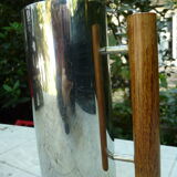 Scandinavian pitcher by Guy Degrenne in stainless steel and wood