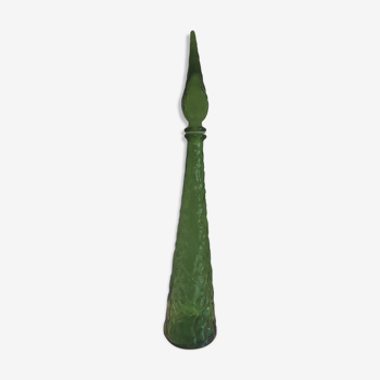 Carafe italienne empoli verte avec bouchon flamme