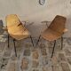 Paire de fauteuils en rotin et métal -1950/1960