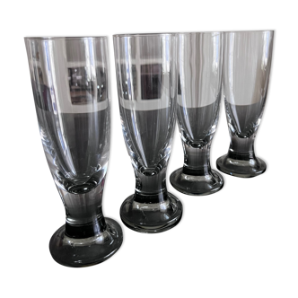 4 champagne glasses 70s