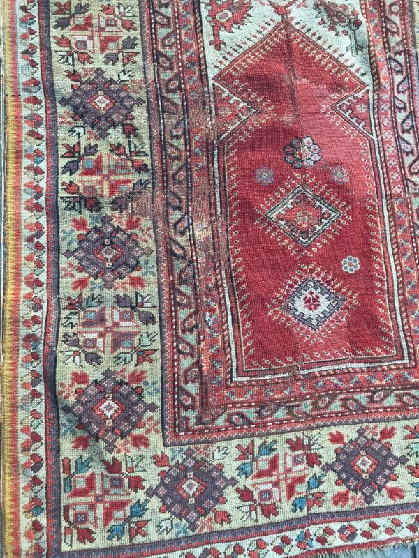 Former 18th century Turkish carpet 150 X 100 CM hand made