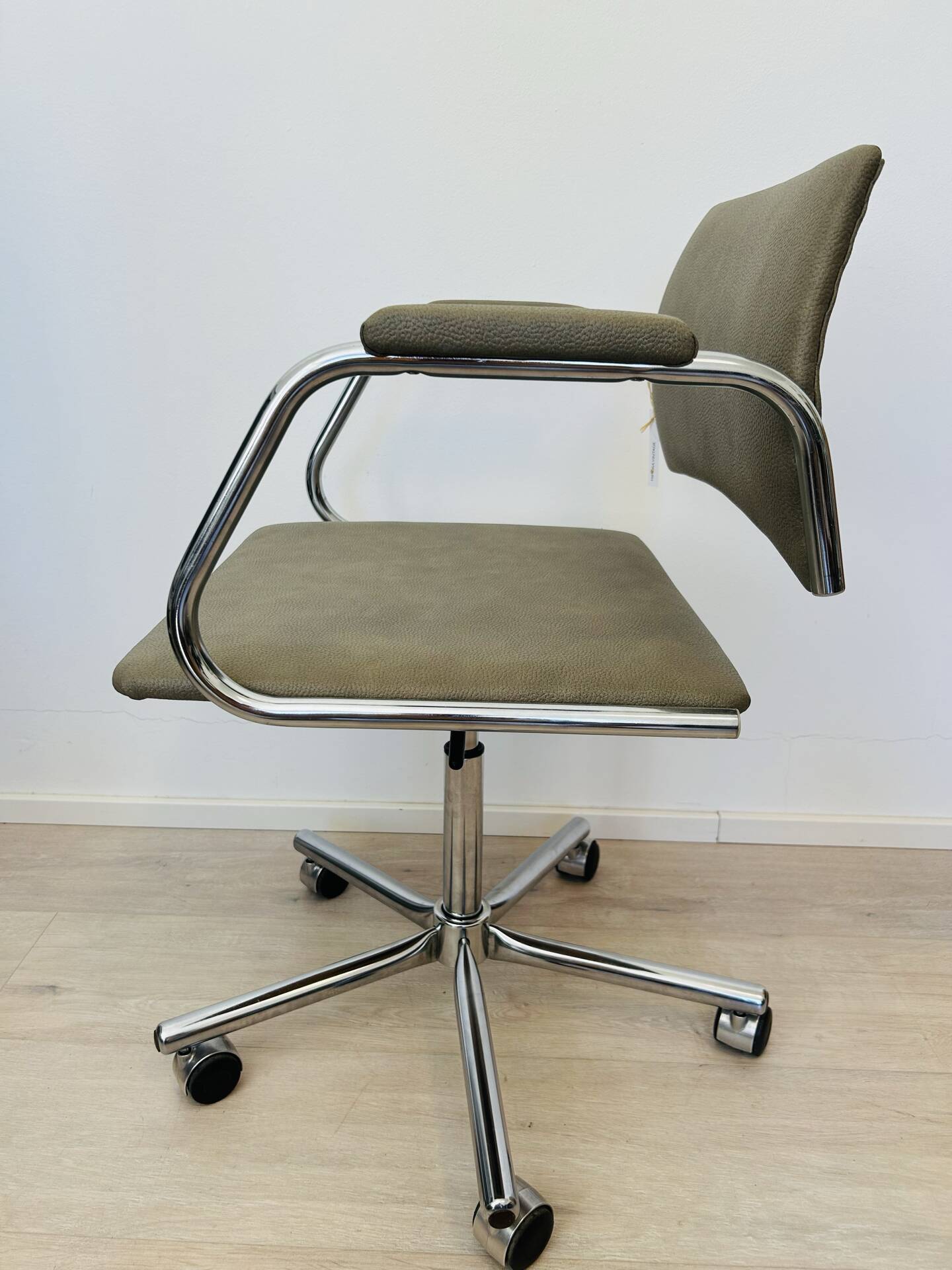 Vintage khaki office chair by Kovona, 1970s