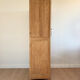 Art Deco oak wood bonnetière wardrobe, renovated.